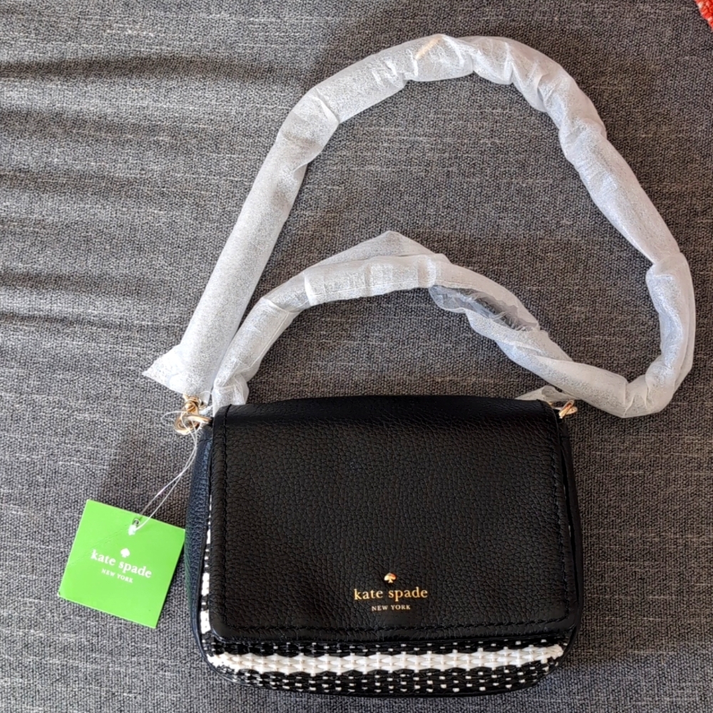 Kate Spade New York Cobble Hill Straw Abela Bag, NWT